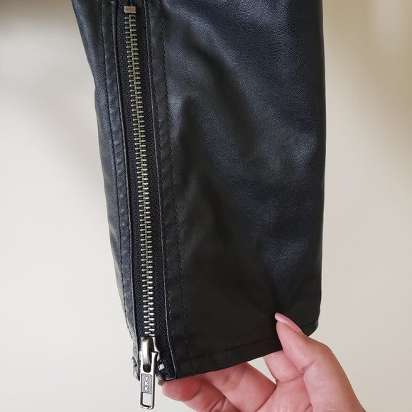 True Religion Ladies Moto Vegan Leather Jacket - L - Picture 6 of 11